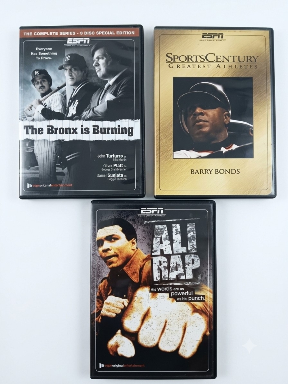 Sports Documentary DVD Set - Black/Gold Cases